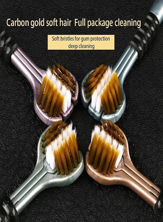 ERITIN 3-Sided Toothbrush Ultra Soft Bristles for Deep Cleaning,Triple Action Manual Toothbrush | Triple Head Design for 360° Cleaning | Eco-Friendly & Gentle on Gums (Pack of 2) - Image 5